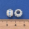 Brass Micro Pave Cubic Zirconia European Beads KK-H513-06S-3