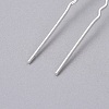 (Defective Closeout Sale) Lady's Hair Accessories Silver Color Plated Iron Rhinestone Hair Forks PHAR-XCP0004-03S-01-2