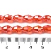 Transparent Electroplate Glass Beads Strands EGLA-A037-T6x8mm-B09-4