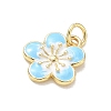 Brass Enamel Pendants KK-CBA3F25-05G-02-2