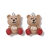 Opaque Resin Pendants RESI-G046-06P-2