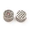 Rack Plating Alloy Rhinestone European Beads PALLOY-P289-52P-01-2