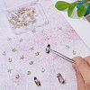 64Pcs 8 Styles Starfish Alloy Rhinestone Cabochon MRMJ-FH0001-40-3