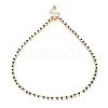 Brass Handmade Glass Beaded   Necklaces NJEW-JN03135-03-1