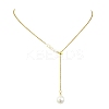 Adjustable Natural Baroque Keshi Pearl Oval Tassel Y Necklaces NJEW-JN06060-3
