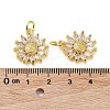 Rack Plating Brass Clear Cubic Zirconia Pendants KK-B078-01G18-2