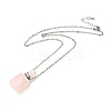Openable Natural & Synthetic Mixed Stone Perfume Bottle Pendant Necklaces for Women NJEW-F296-01P-3