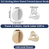 64Pcs 2 Colors Brass Bead KK-CN0002-68-2