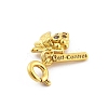 Brass Rhinestone Fruits Pendant Decoration HJEW-P020-01F-G-2