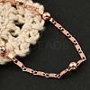 Rack Plating Brass Link Chain Bracelets for Women BJEW-G735-03RG-3