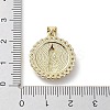 Rack Plating Brass Micro Pave Clear Cubic Zirconia Pendants KK-C041-06A-G-3