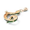 Rhinestone Snake Aolly Brooch with Enamel JEWB-V002-17C-2