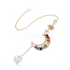 Teardrop & Moon & Sun Glass Hanging Suncatchers LS-HJEW-I011-05G-3