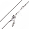 Non-Tarnish 304 Stainless Steel Round Snake Chain Necklace for Men Women NJEW-K245-016B-2
