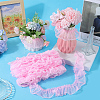 10M Polyester Pleated Lace Trim Ribbon DIY-GF0009-03A-4