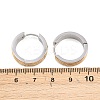 Two Tone 304 Stainless Steel Stripe Hoop Earrings EJEW-L307-03GP-5