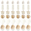 30Pcs 6 Styles Natural Freshwater Shell Pendants Sets SHEL-YW0001-11-2