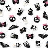 42Pcs 7 Styles Halloween Opaque Resin Cabochons CRES-FS0001-31-3