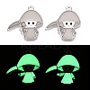 Halloween Theme Rack Plating Luminous Alloy Enamel Pendants ENAM-N056-237P-1