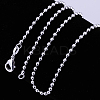 Brass Ball Chain Necklaces NJEW-BB10834-18-1
