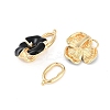 Brass Micro Pave Clear Cubic Zirconia Fold Over Clasps KK-U043-08G-01-2