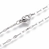 Non-Tarnish 304 Stainless Steel Cable Chain Necklaces NJEW-F265-A-P-2