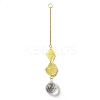Wire Wrapped Nuggets Natural Citrine Pendant Decorations LS-HJEW-C008-01D-G-1