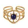 Natural Lapis Lazuli Finger Rings RJEW-Q822-04G-01-2