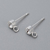 304 Stainless Steel Stud Earring Findings X-STAS-H410-04S-C-1