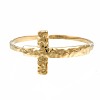 304 Stainless Steel Cross Open Cuff Ring RJEW-T023-17G-1