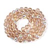 Electroplate Transparent Glass Beads Strands LS-EGLA-N024-01A-C05-2