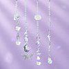 DIY Natural Lepidolite/Purple Mica Stone Beads & Stainless Steel Earring Making Kits DIY-FS0008-13-11
