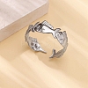 304 Stainless Steel Cuff Bangles for Women BJEW-P372-01P-1