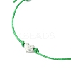 10Pcs 10 Color Alloy Heart Beaded Cord Bracelets Set BJEW-JB08182-2