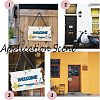 2Pcs 2 Styles Mediterranean Style MDF Board Pendant Ornaments HJEW-PH00001-33-7