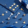 20Pcs 2 Colors Ion Plating(IP) 304 Stainless Steel Stud Earring Findings EJEW-UN0001-75-2
