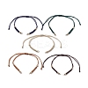 5 Colors Braided Nylon Cord Sets for DIY Bracelet Making AJEW-JB01239-1