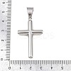 316 Surgical Stainless Steel & Clear Cubic Zirconia Pendants STAS-A137-03C-P-3