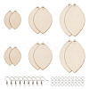 DIY Unfinished Wooden Pendant Earring Making Kits DIY-YS0001-16-14