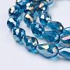 Electroplate Glass Beads Strands EGLA-D015-15x10mm-31-2