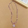 Resin Star Pendnat Glass Seed Beaded Necklaces for Women FS-WGF504C-05-1