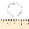 Non-Tarnish 304 Stainless Steel Wave Open Cuff Ring for Women RJEW-I085-13P-02-4