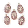Natural Strawberry Quartz Oval Pendants G-C102-07G-04-1