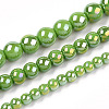 Electroplate Opaque Glass Beads Strands GLAA-T032-P6mm-AB06-4