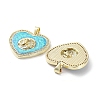 Rack Plating Brass Micro Pave Cubic Zirconia Pendants KK-C041-05A-G-2