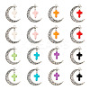 16Pcs 8 Colors Dyed Synthetic Turquoise Pendants FIND-TA0004-37-1