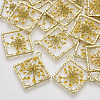 Light Gold Plated Alloy Pendants X-PALLOY-N150-30-1