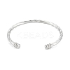 Non-Tarnish 304 Stainless Steel Cuff Bangles BJEW-K222-01P-2