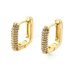 Brass Micro Pave Clear Cubic Zirconia Hoop Earrings EJEW-Z121-10G-4