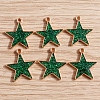 Glitter Alloy Enamel Pendants PW-WG0BABC-04-1